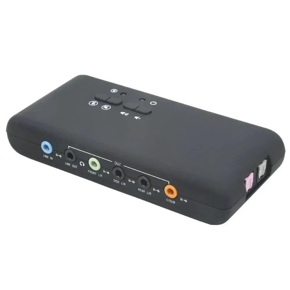 Usb Sound Card External - Profesyonel USB Ses Kartı CM6206 Yonga