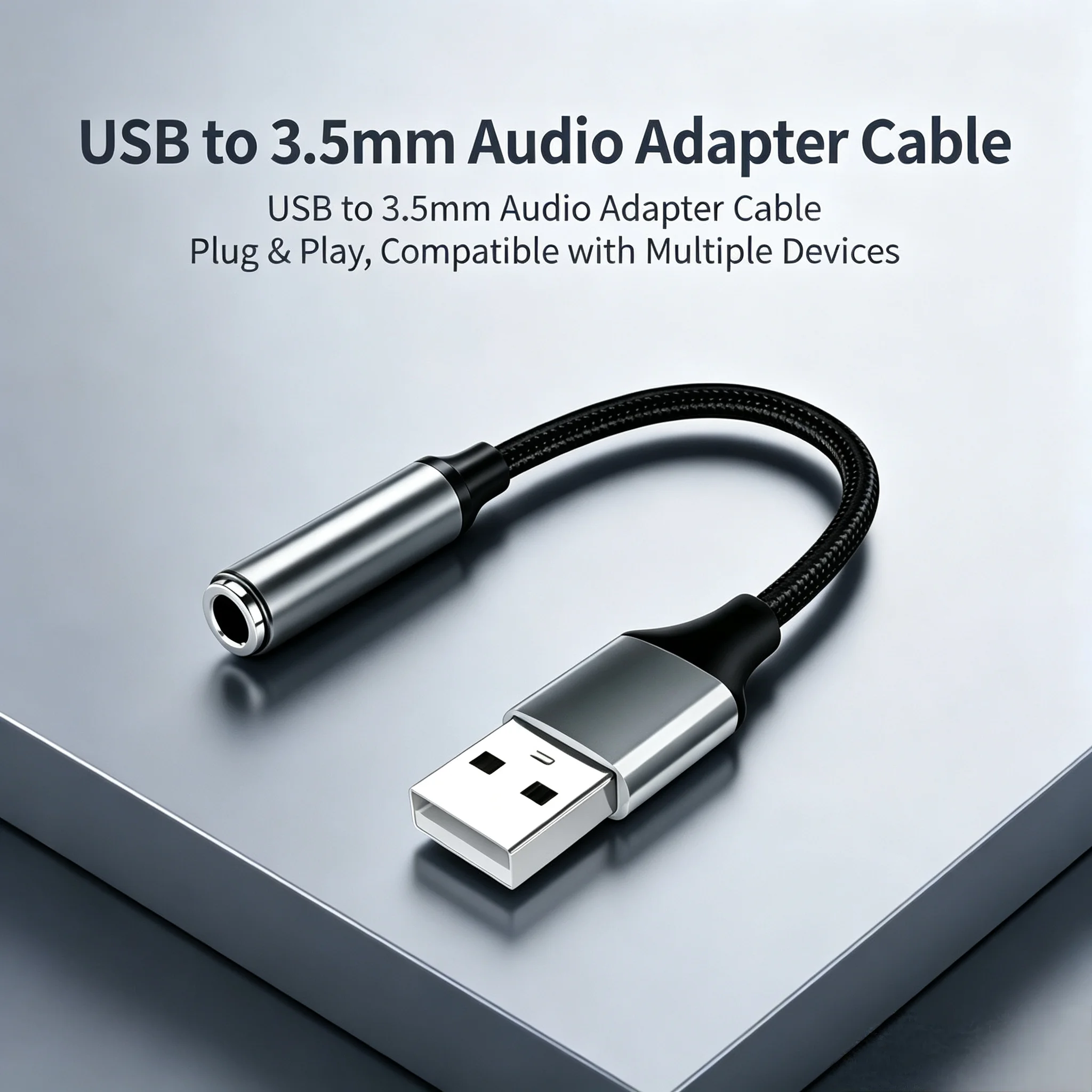 Usb Sound Card External - USB'den 3,5 mm'ye Ses AUX Kablosu