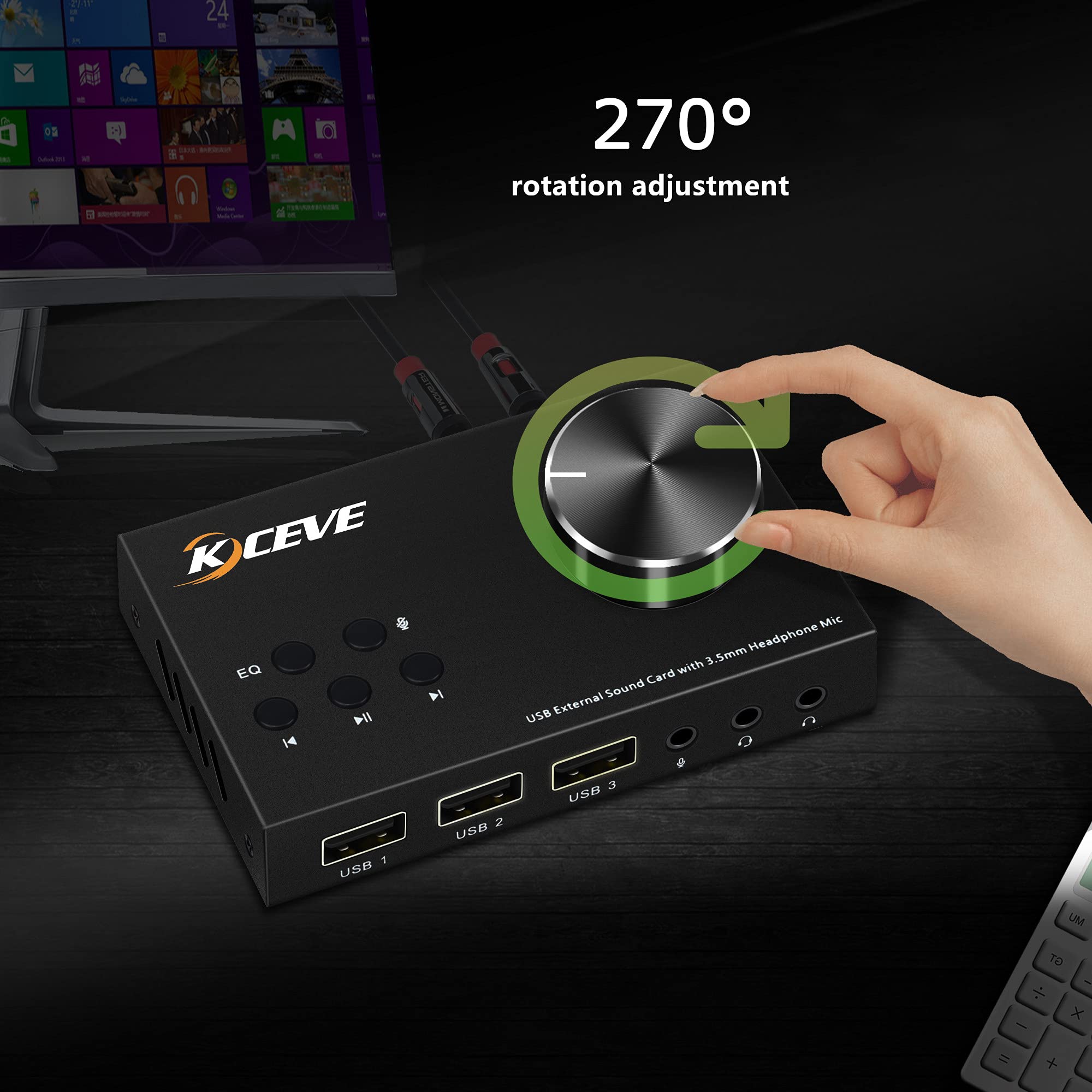 Ses kontrolü ile harici ses ka - Usb Sound Card External incelemesi ve fiyatı